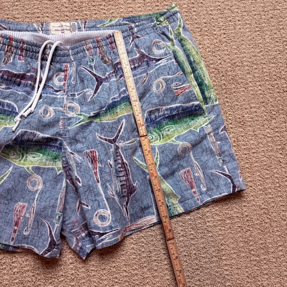 Reyn‎ Spooner XXL Marshall Madruga Fishing Swim Trunks Blue Marlin Mahi Mahi
